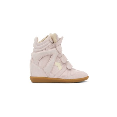 ISABEL MARANT BEKETT LEATHER WEDGE SNEAKERS BK0010FA-C2E02O